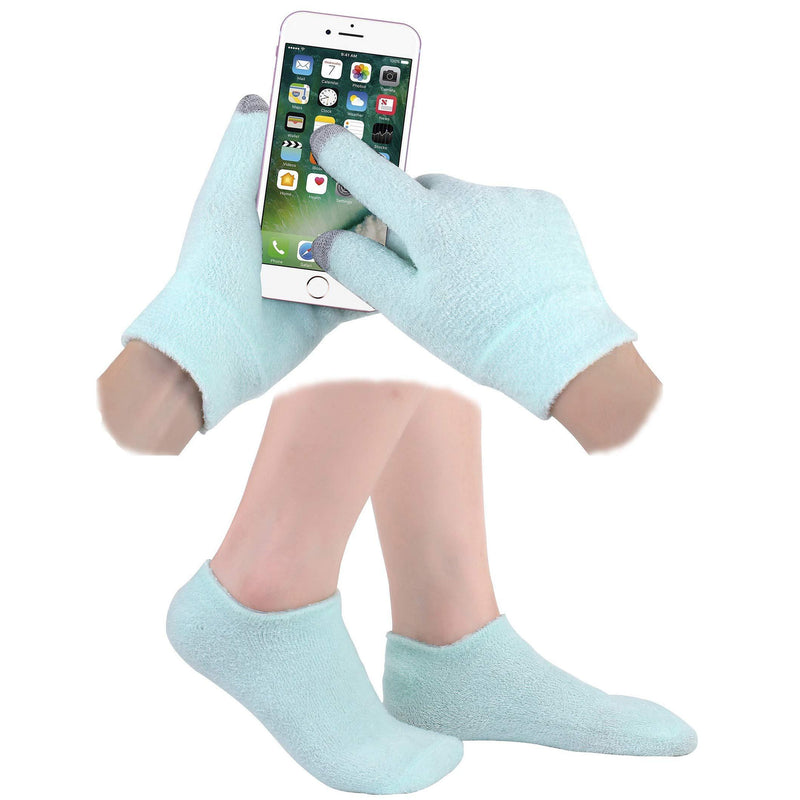 Moisturizing Spa Gloves and Socks Set Gel Gloves and Socks Heal Eczema Cracked Dry Skin for Repair Treatment Touch Screen gift for women - BeesActive Australia