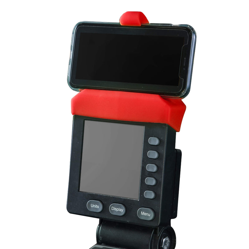 Phone Holder Made for PM5 Monitors of Rowing Machine, SkiErg and BikeErg - Silicone Fitness Products (Red) - BeesActive Australia