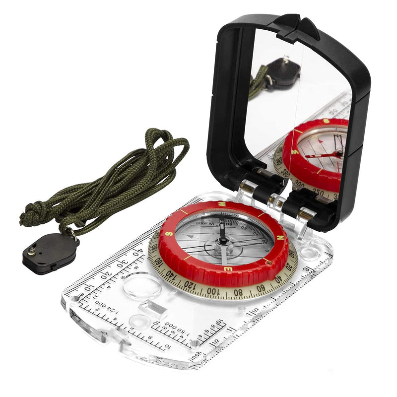 BIJIA Orienteering Map Compass -Sighting Mirror Compass with Adjustable Declination,Clinometer and LED light for Hiking, Camping,Orienteering,Hunting,Global Mountaineering,Navigating and SAR training. - BeesActive Australia