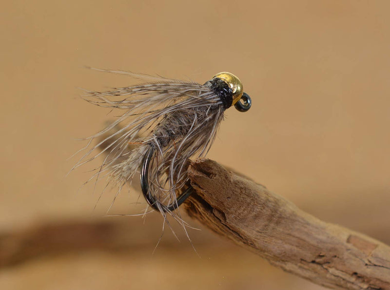 Region Fishing Tungsten Soft Hackle Hares Ear Jig Head Fly - Euro Nymph Tied on Hanak Hooks - 6ct Packs Hook #14 - BeesActive Australia