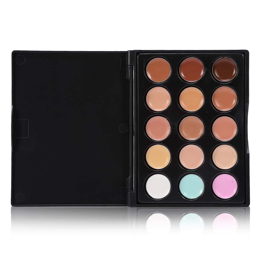 Concealer Palette,15 Colors Professional Concealer Make Up Face Eye Circle Cover Cream Contouring Foundation/Concealer Palette Highlighting Makeup Tool for Girls Gift(15 Colors) 15 Colors - BeesActive Australia