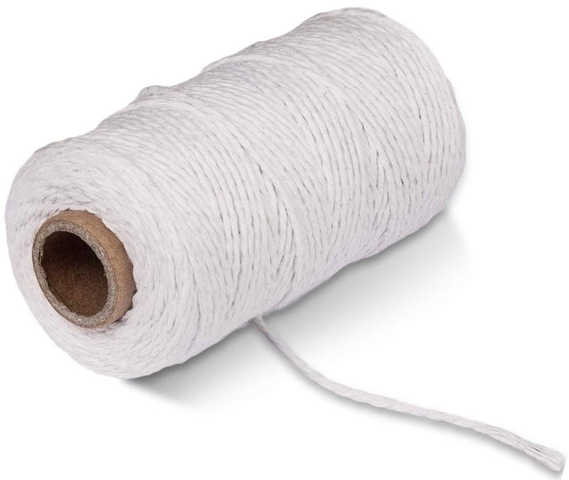 100M/328 Feet Cotton String Twines,Cotton Cord,Heavy Duty Packing String For DIY Crafts And Gift Wrapping (white) 1 Count (Pack of 1) White - BeesActive Australia