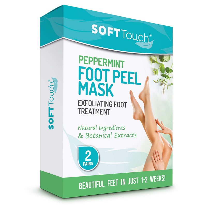 Peppermint Foot Peel Mask – 2 Pack of Peeling Booties – Foot Care Exfoliating Treatment Repairs Cracked Heels, Calluses & Removes Dead, Dry Skin - BeesActive Australia