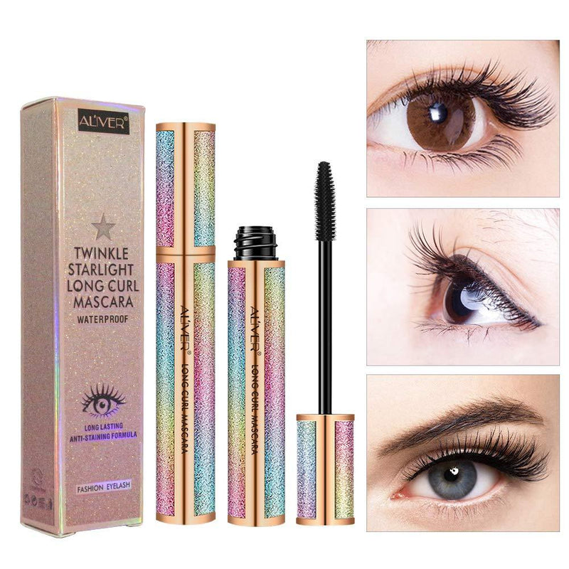 Silk Fiber Lash Mascara for Longer, Thicker, Voluminous Eyelashes,Natural Waterproof Smudge-Proof, All Day Exquisitely Long, Thick, Smudge-Proof Eyelashes (Black) - BeesActive Australia