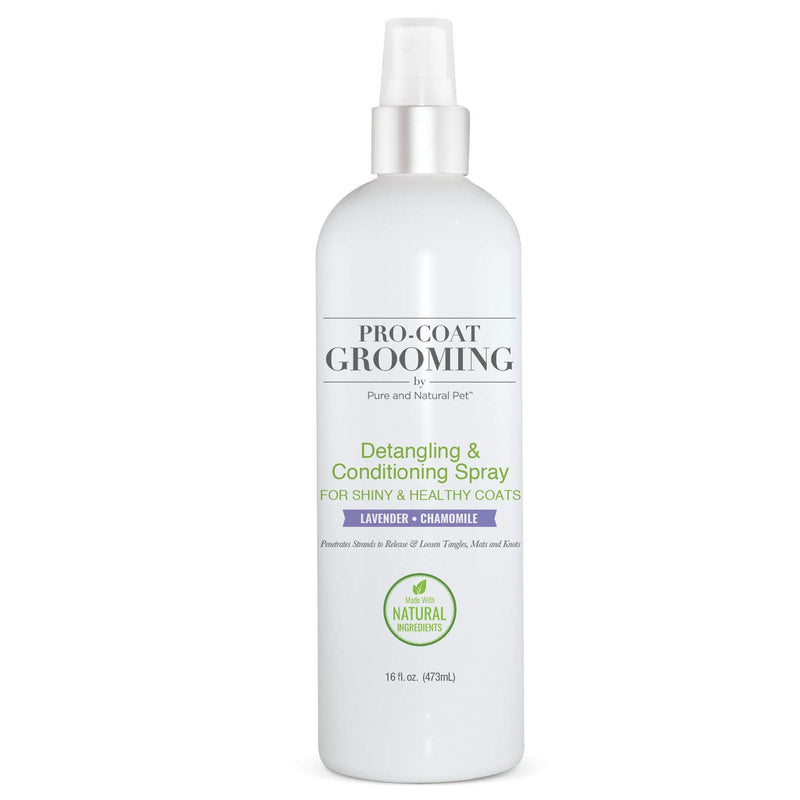 Pro-Coat Grooming - Detangling & Conditioning Spray (Lavender & Chamomile) - 16 oz, Clear - BeesActive Australia