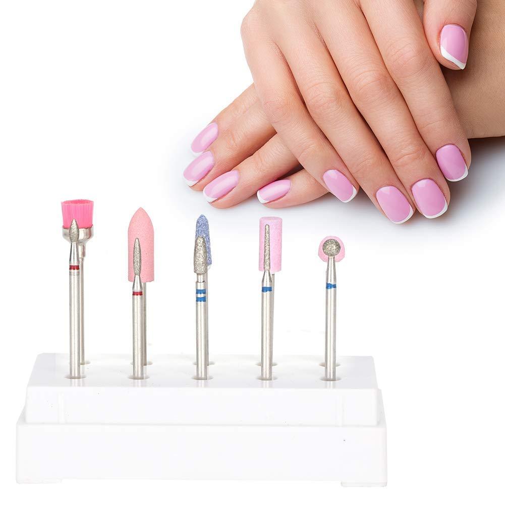 【𝐂𝐡𝐫𝐢𝐬𝐭𝐦𝐚𝐬 𝐆𝐢𝐟𝐭】 Nail Drill Bits Set, Environmentally Friendly And Harmless Pedicure Bits, Durable Excellent Durability for Home Manicure Store Salon Shop Beauty Salon(White 10-piece set) White 10-piece set - BeesActive Australia