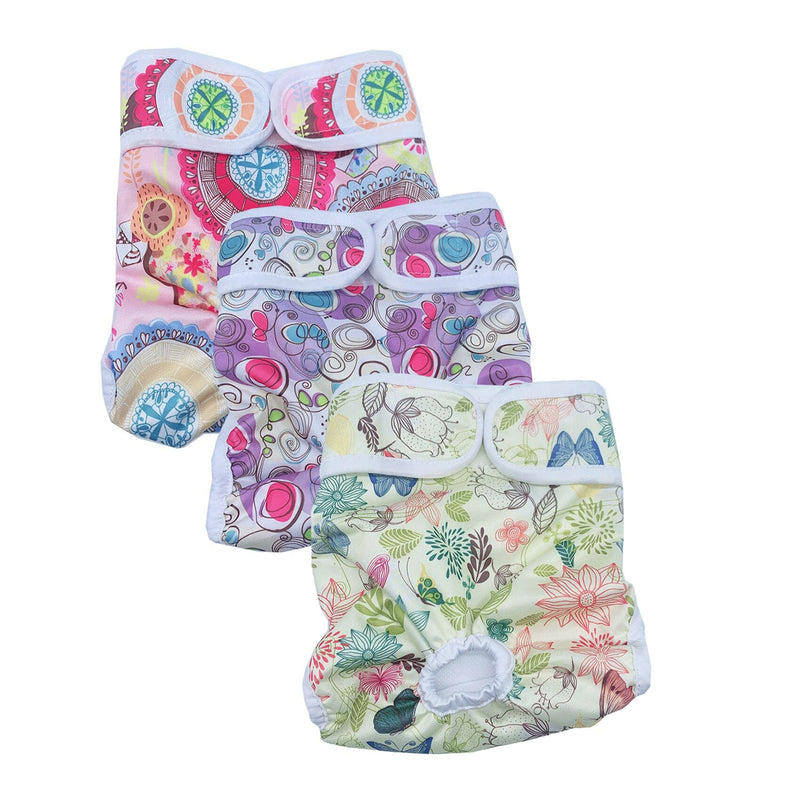 Cilkus Washable Dog Diapers Female for Small Dogs(3 Pack) of Durable Doggie Diapers, Premium Female Dog Diapers L (19"-27")Waist - BeesActive Australia