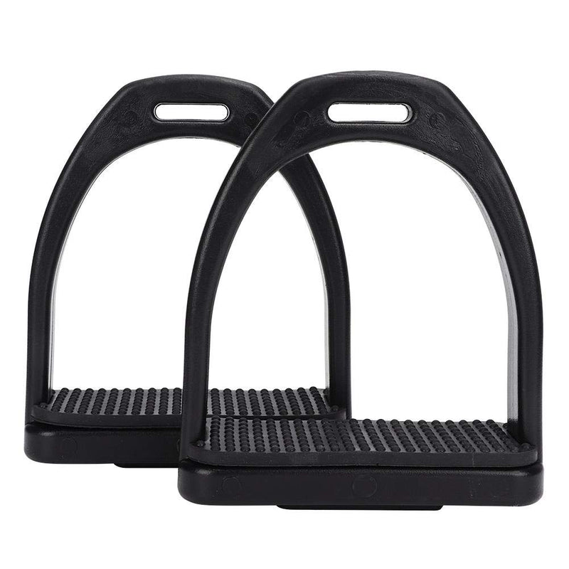 GLOGLOW 2PCs High-Strength Plastic Stirrups, Black Stirrup with Non-Slip Rubber Pad Horse Riding Tool Accessories L - BeesActive Australia