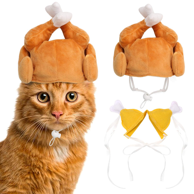 Rypet Thanksgiving Cat Costume 2 Pack - Pet Turkey Hat Thanksgiving Apparel for Cats and Small Dogs - BeesActive Australia