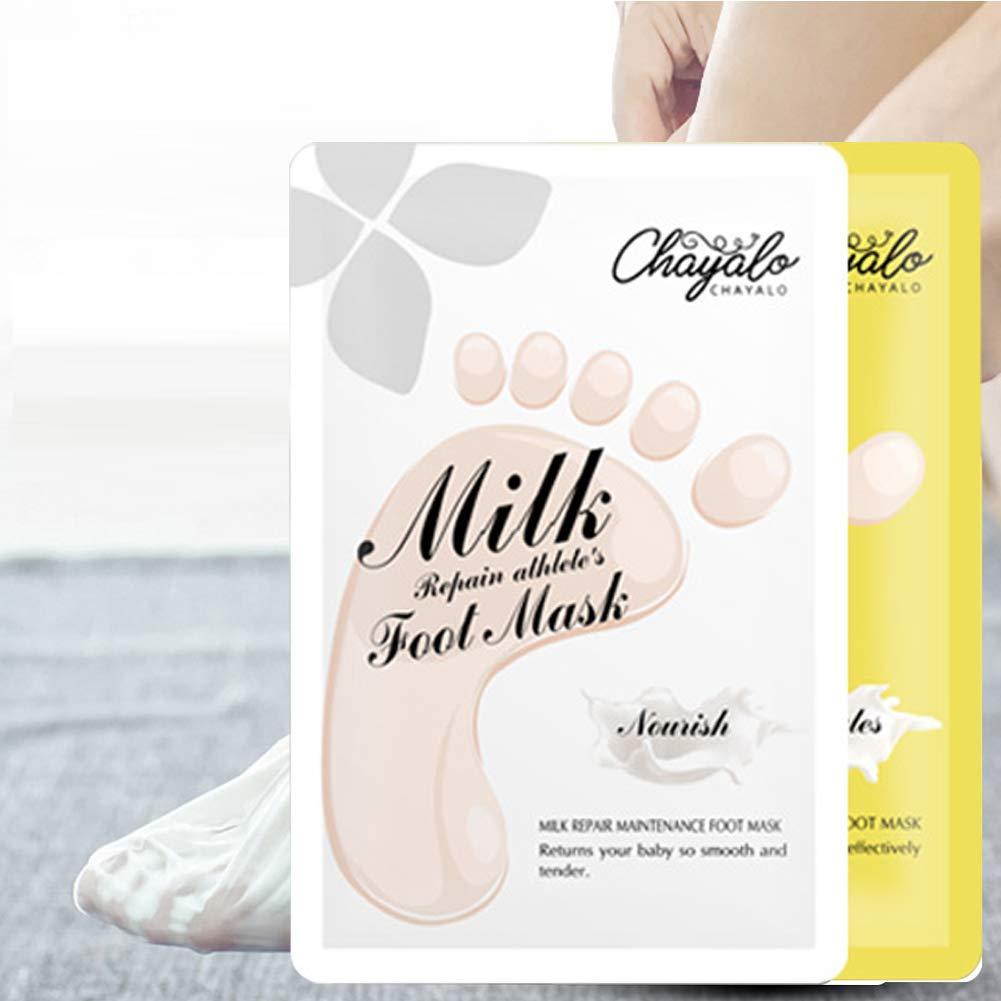 Foot Peel Mask, Exfoliating and Nourishing Foot Masks, Peeling Away Calluses and Dead Skin Baby Soft Smooth Feet-Men Women (Milk 2PACK) - BeesActive Australia