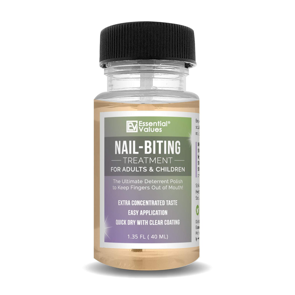 Nail-Biting Treatment for Kids & Adults (1.35 FL OZ), MADE IN USA | Prevent Thumb Sucking and Stop Nail Biting, Kick the Naughty Habit in 30 Days with Our Deterrent Polish by Essential Values - BeesActive Australia