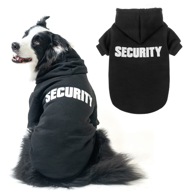 Dog Hoodie Pet Clothes - Security Printed Pet Sweaters with Hat Soft Cotton Coat Winter for Small Medium Large Dogs Cats - BeesActive Australia