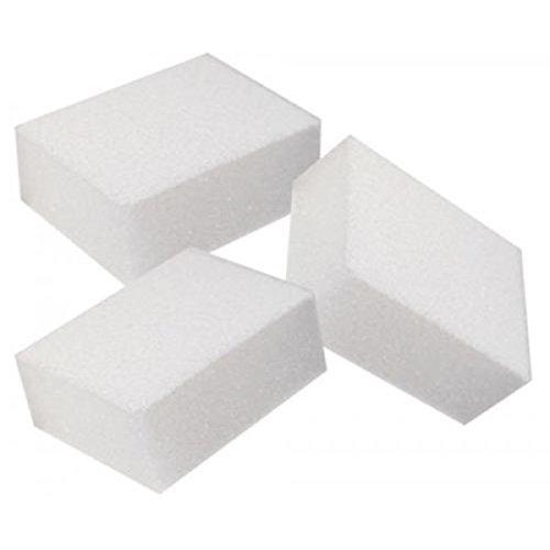 BNP Mini Buffing Buffer Block 80/100 Grit Double-Sided For Manicure Pedicure Salon Nail Art Supplies Home DIY (1.5 inches L x 1 inches W x .5 inches H) 60 Count (White) White - BeesActive Australia