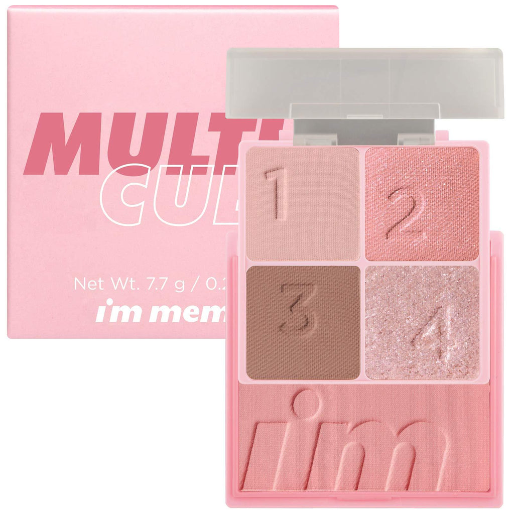 I'M MEME Multi Cube 3 | 01 Sweet Pink | Mini Multi Palette with 4 Eye-shadows and 1 Blush | K-beauty - BeesActive Australia