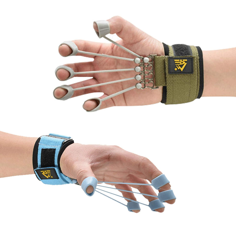 Finger Strengthener Exercise Trainer Hand Yoga Equipment for Finger Resistance Stretching Rehabilitation Fitness 20Lb+40Lb Assist - BeesActive Australia