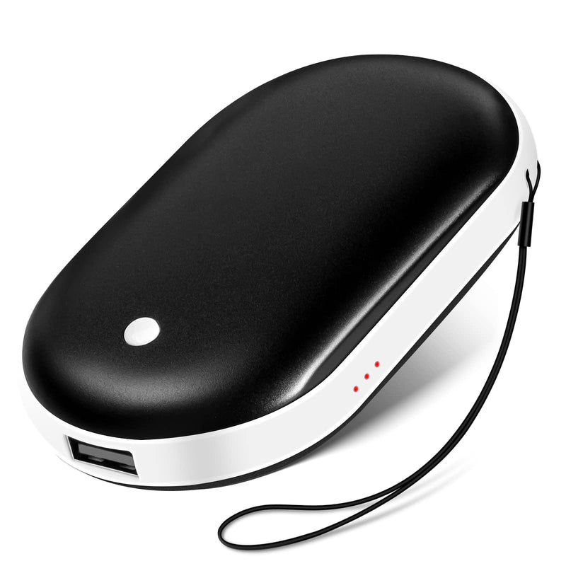 JUANANIUG Hand Warmers Rechargeable, 5200mAh Electric Portable Pocket Hand Warmer/Power Bank, Great for Outdoor Sports, Hunting,Camping, Hiking, Golf, Warm Gifts for Women, Men Winter Gifts Black - BeesActive Australia