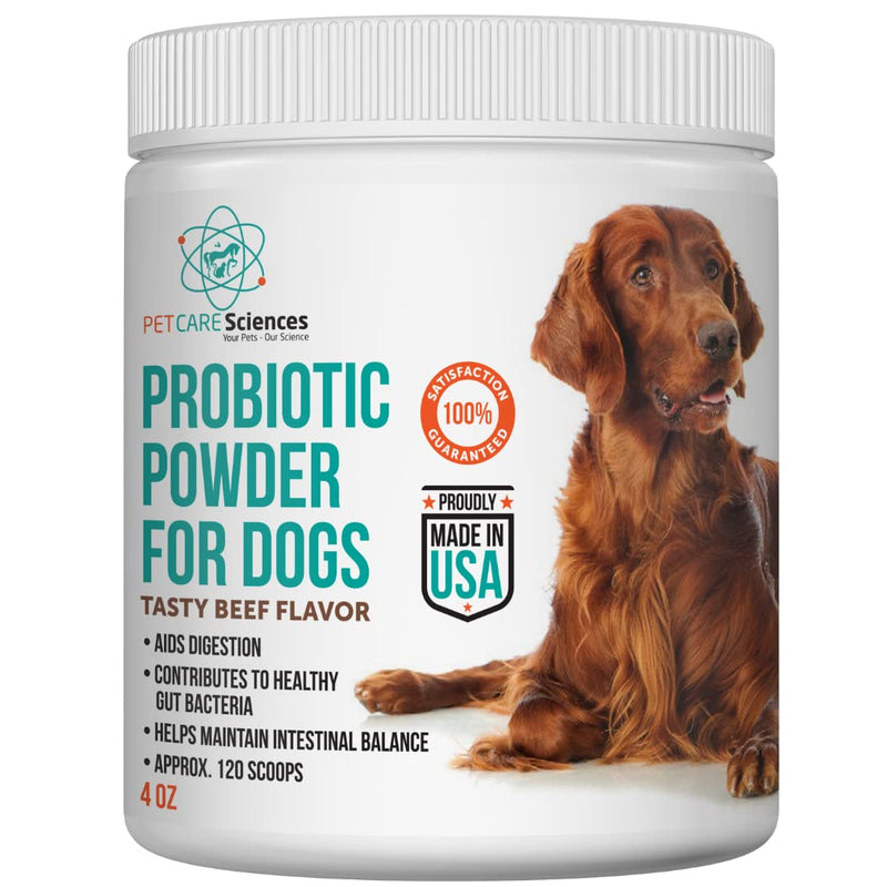 PET CARE Sciences Approx 120 Servings of Dog Probiotic Powder - Dog Probiotics and Digestive Enzymes - Enzyme Supplement for Dogs - Dog Digestive Support - Made in The USA - BeesActive Australia