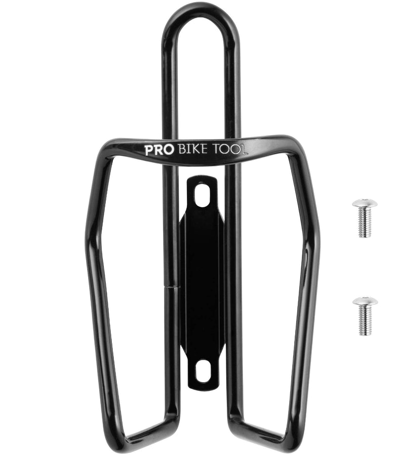 PRO BIKE TOOL Wire Water Bottle Holder – Modern Tubular Design - Bicycle Bottle Cage, Great for Road and Mountain Bikes Black Gloss - BeesActive Australia