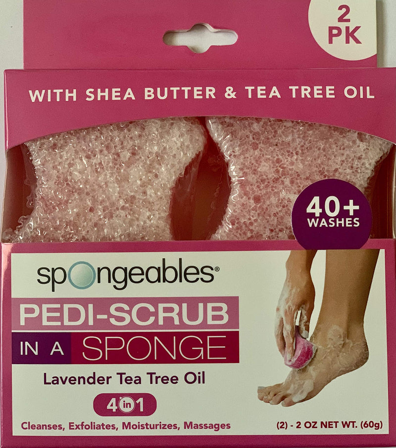 Pedi-Scrub In A Sponge Lavender Tea Tree Oil (2 - PACK) - BeesActive Australia