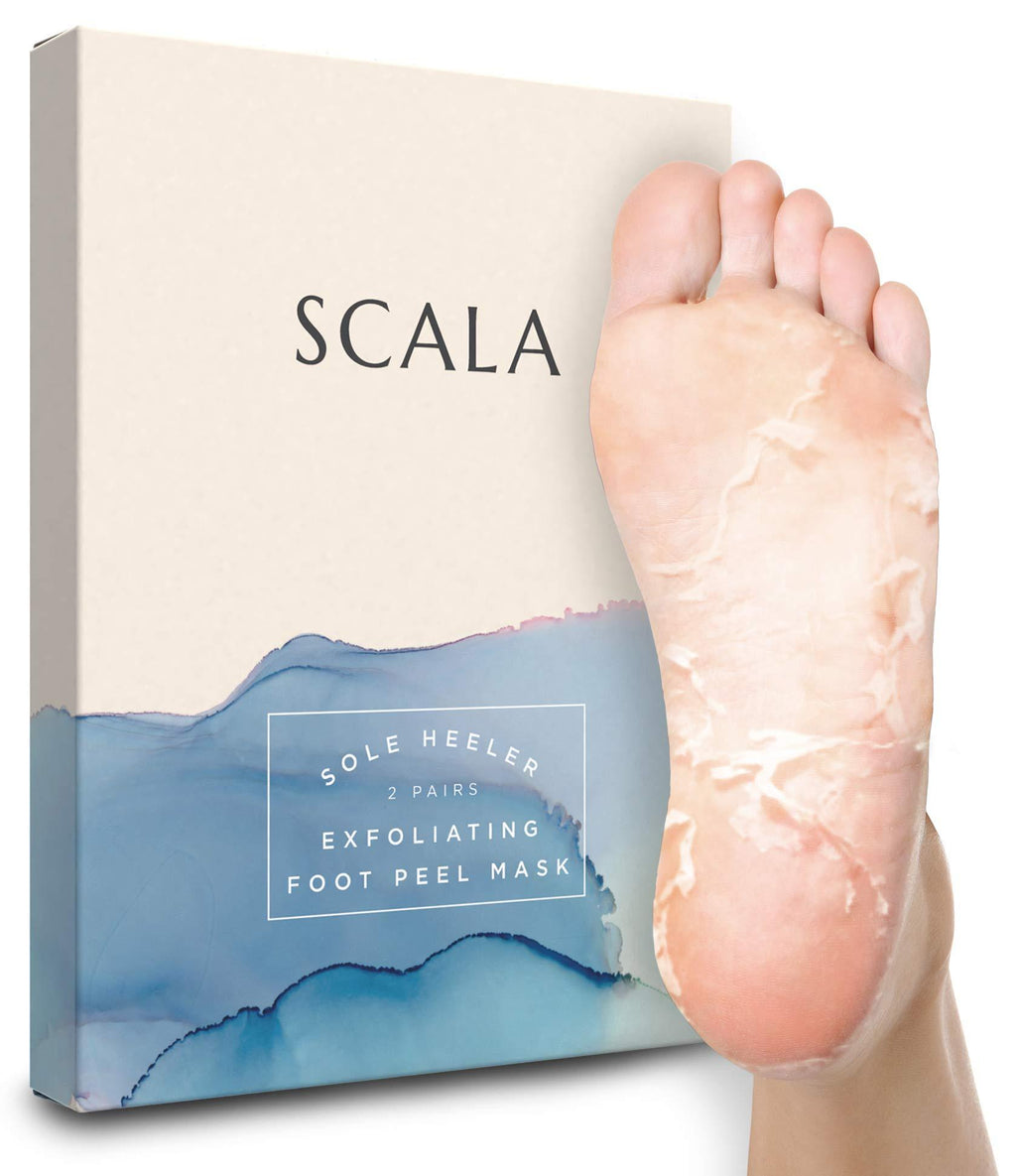 Foot Peel Exfoliating Mask (2 pack) - Deep Skin Exfoliation for Dry Cracked Feet, Calluses, and Rough Heels for Men & Women. Get Baby-Soft and Smooth Feet with Scala Foot Peel Mask - BeesActive Australia