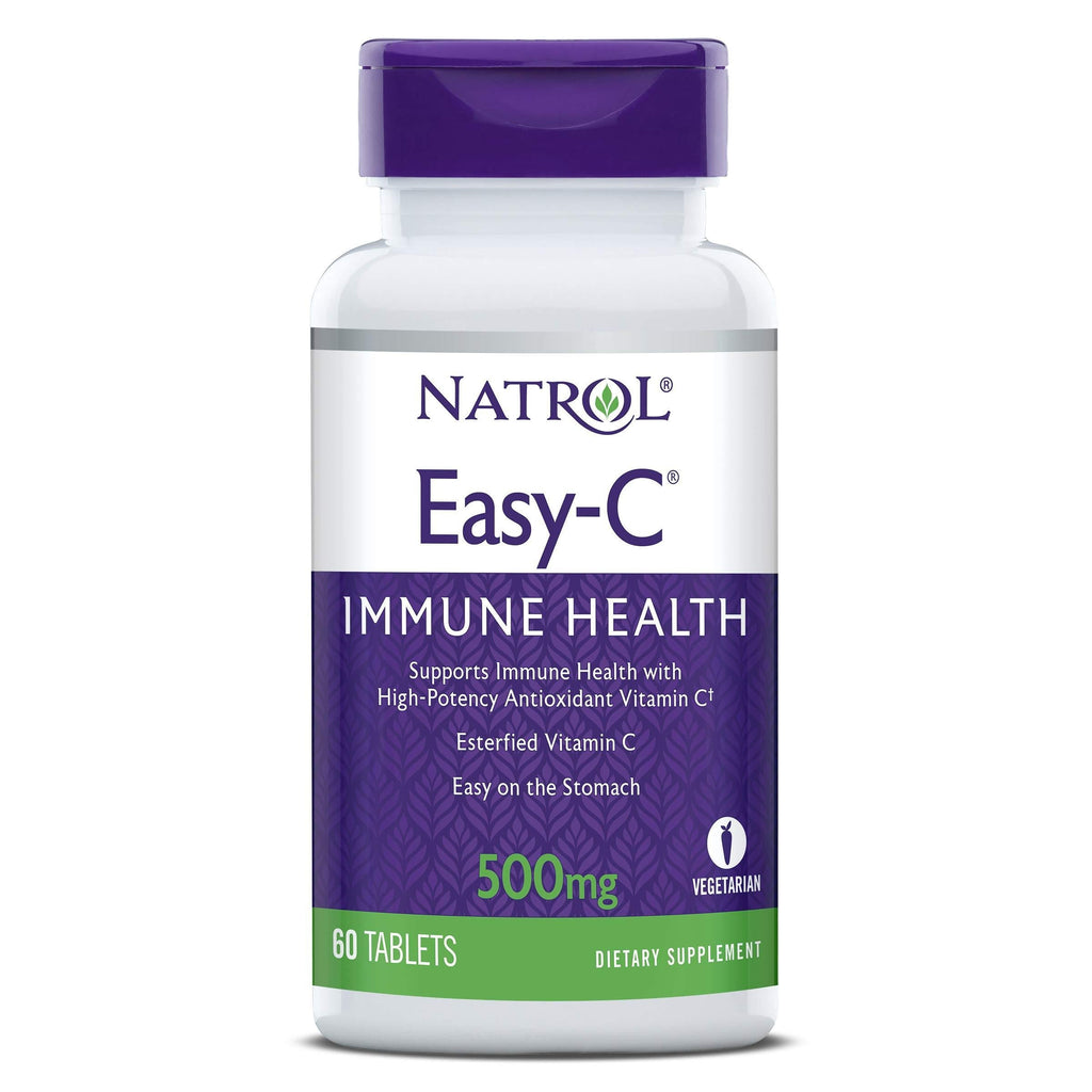 Natrol Easy-c Immune Health, High-Potency Antioxidant Vitamin C, 500 Mg Tablets, 60 Count 60 Count (Pack of 1) - BeesActive Australia