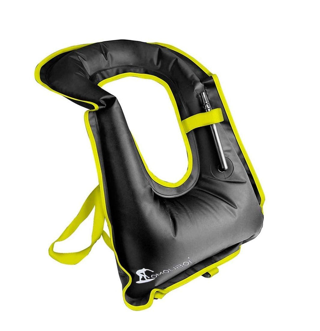 OMOUBOI Snorkel Vest for Adults Swim Vests Inflatable Snorkeling Jackets for Diving, Snorkeling, Swimming Safety (Suitable for 100-220 lbs) Black - BeesActive Australia