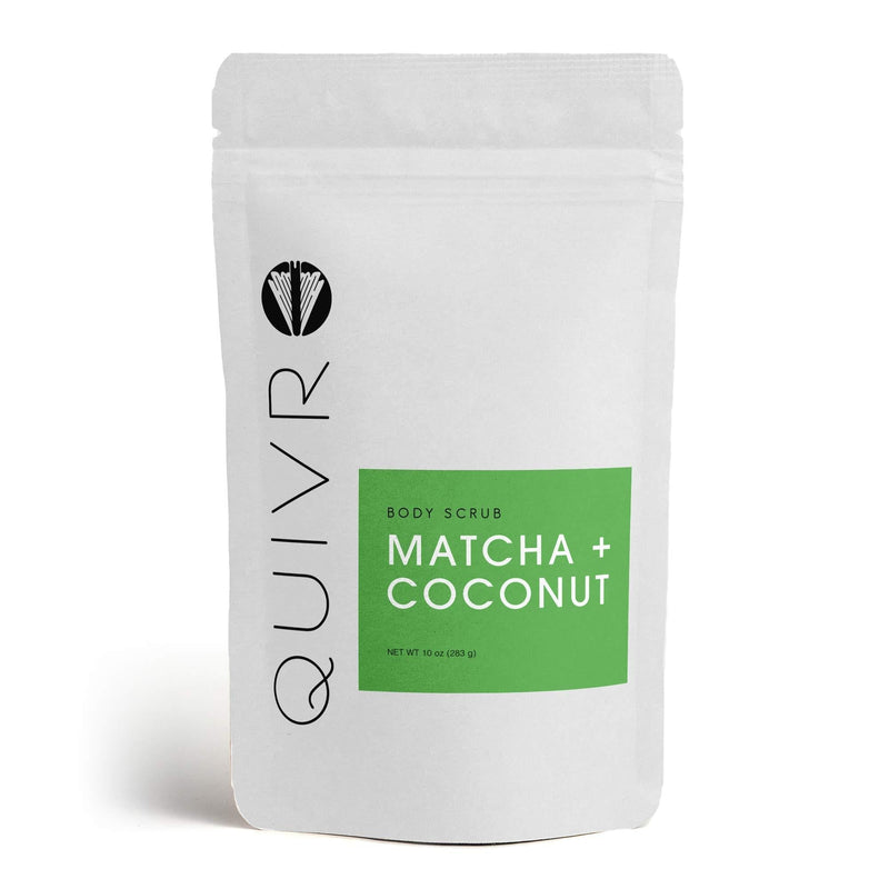 Quivr Matcha and Coconut Body Scrub, 100% natural, 10 oz - BeesActive Australia