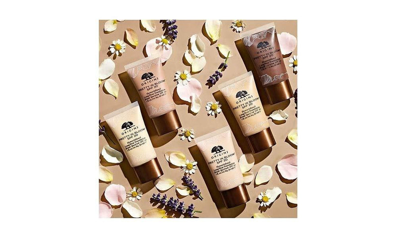 Origins Pretty in Bloom SPF 20 VERY LIGHT COOL 100 Flower Infused Long Wear Foundation 1 Ounce - BeesActive Australia