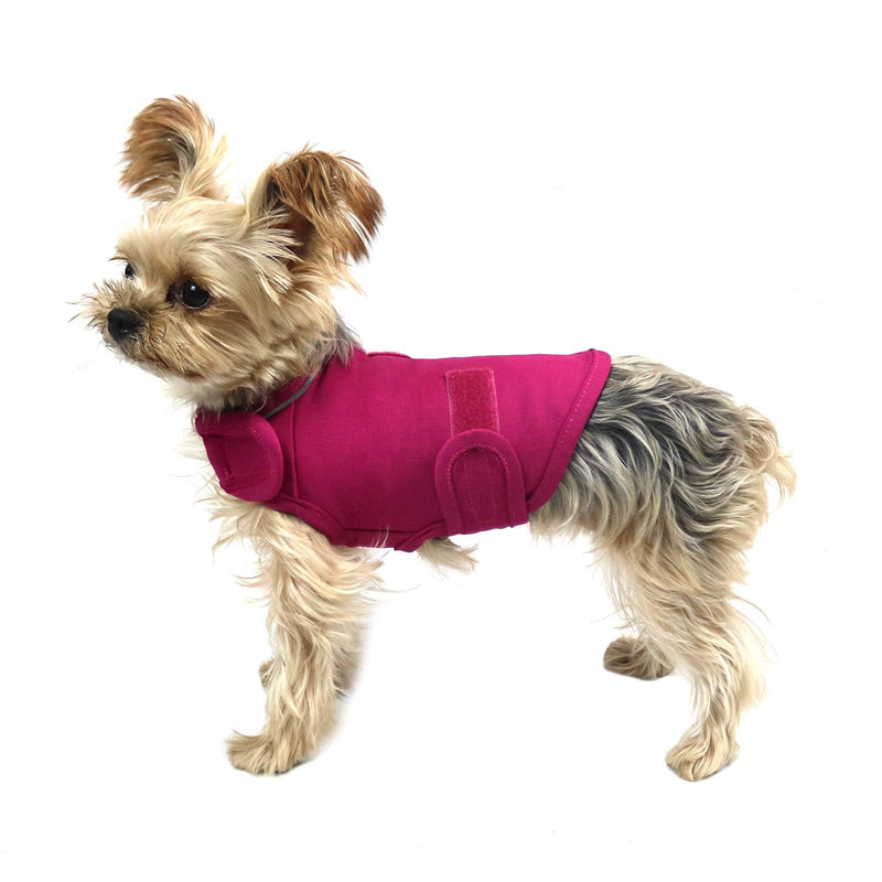 cattamao Comfort Dog Anxiety Relief Coat, Dog Anxiety Calming Vest Wrap for Thunderstorm,Travel,Fireworks,Vet Visits,Separation XS Small Medium Large XL Dog X-Small (Pack of 1) Rose - BeesActive Australia