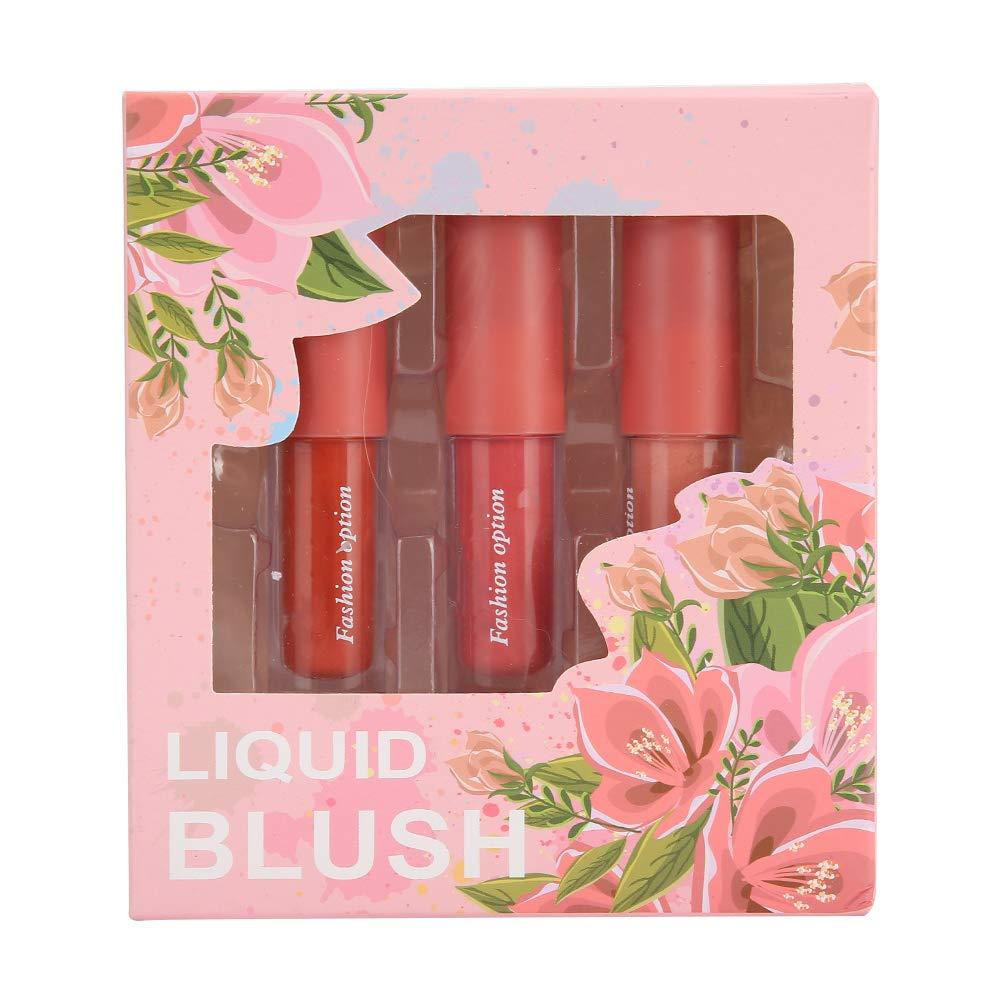 3 Colors Liquid Cheek Blusher Set, Face Blush Makeup Natural Blush Effect,Breathable Feel, Sheer Flush Of Color, Natural-Looking, Dewy Finish, Oil-Free Mineral Face Blush - BeesActive Australia