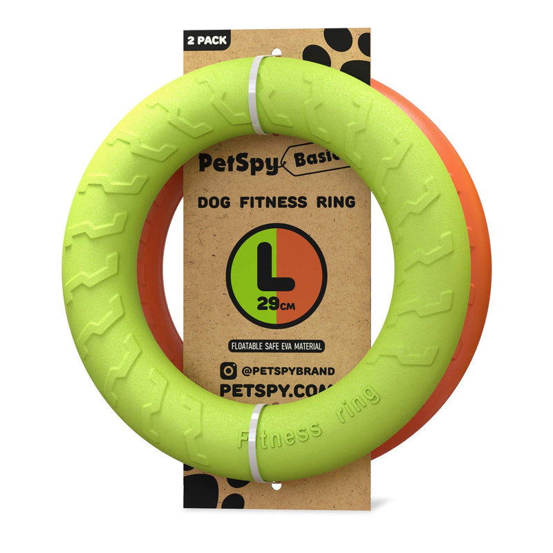 Dog Training Ring for Outdoor Fitness Floatable Pulling Toy and Flying Disc Interactive Play Tool for Small Medium Large Dogs 2 Rings - BeesActive Australia