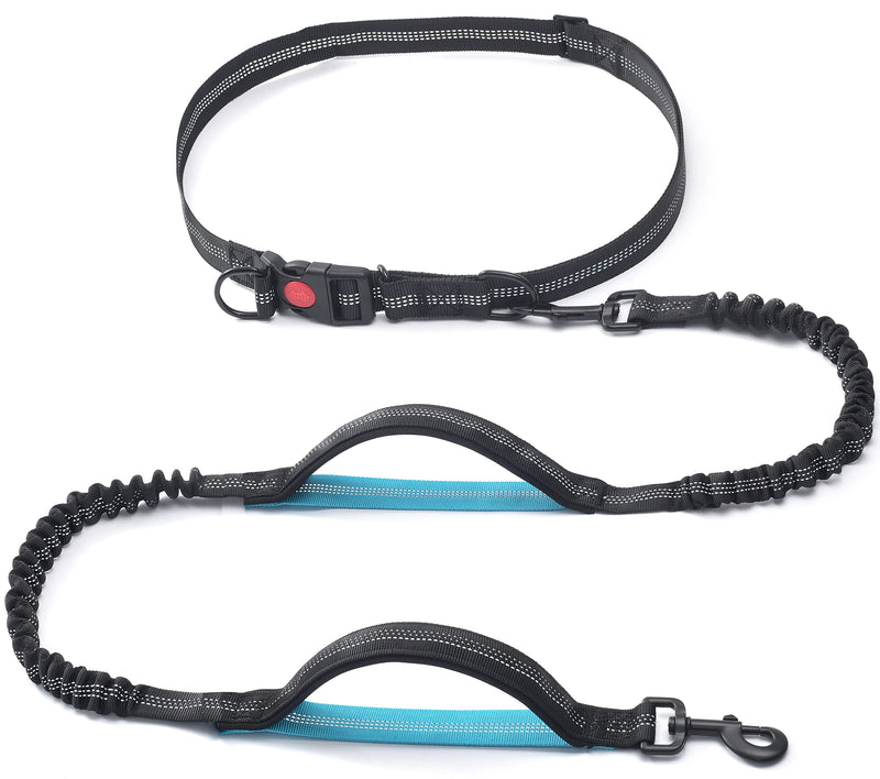 iYoShop Retractable Hands Free Dog Leash – Dual Handle Bungee Waist Leash for Small Medium and Large Large Dogs (25-150 lbs) Medium/Large Black - BeesActive Australia