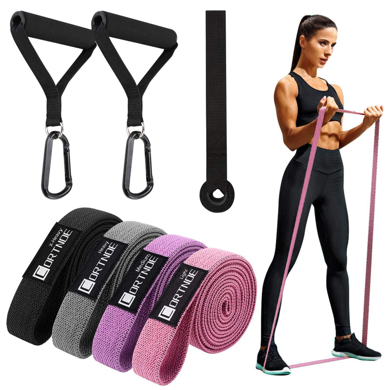 CORTNOE Pull Up Assistance Bands - Pull Up Bands Fabric Long Resistance Bands Set of 10 Long Workout Bands with Door Anchor, Handles, Exercise Bands for Working Out, Weight Training - BeesActive Australia