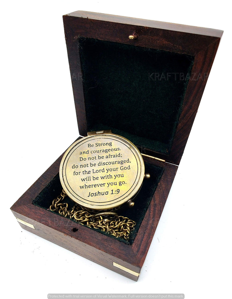 JUNZALINAUTIC Be Strong and Courageous, Do Not Be Afraid Engraved Compass, Joshua 1 9 Engraved Gifts, Confirmation Gift Ideas, Baptism Gifts, Missionary Gifts, Birthday Gifts - BeesActive Australia