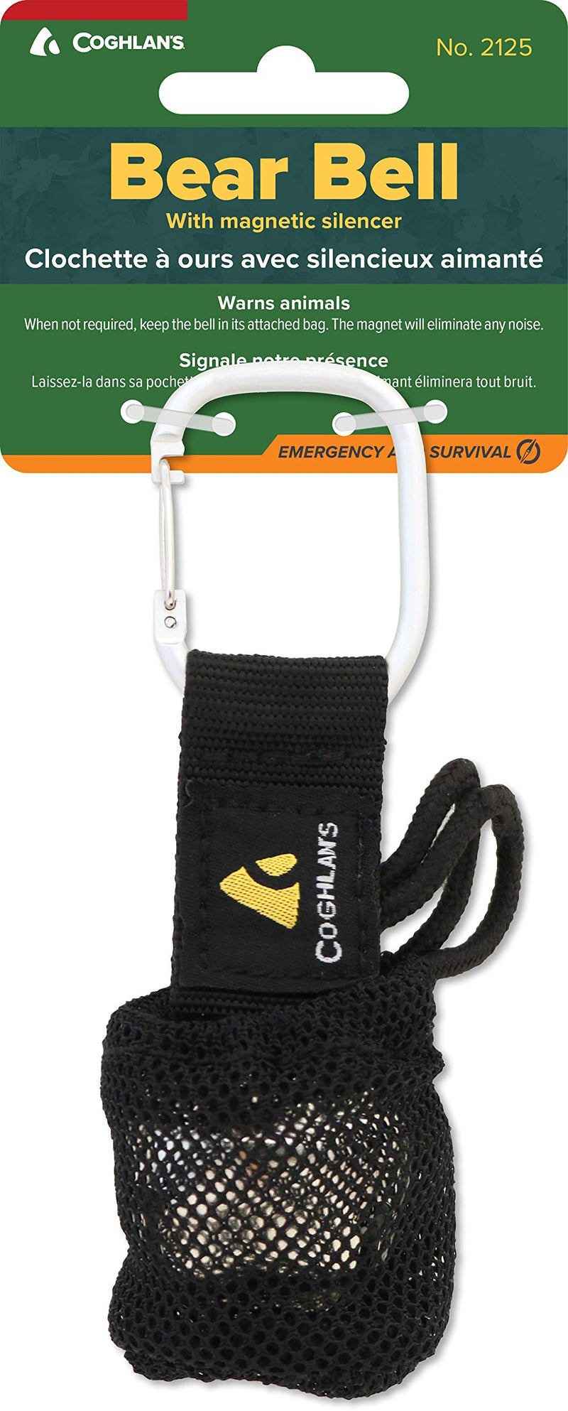 Coghlan's Bear Bell with Carabiner, Silver - BeesActive Australia