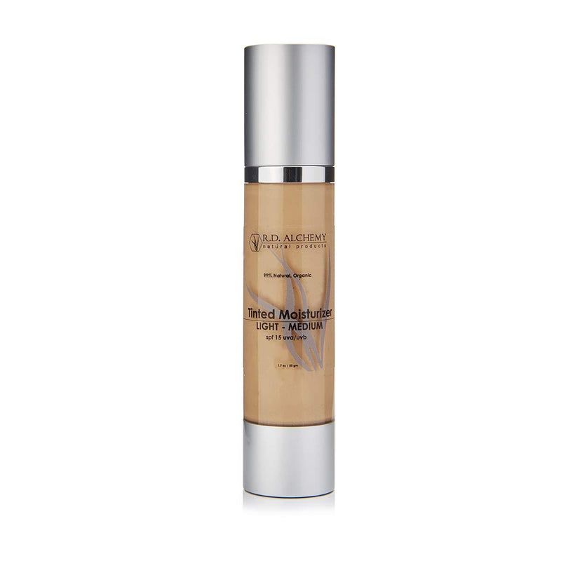99% Natural & Organic Tinted Moisturizer Light-Medium Shade with SPF. Best BB and CC cream for Normal to Dry Skin. Coverage for Dark Circles & Blemishes, Reduced Pore Size, & Less Acne Breakouts. - BeesActive Australia