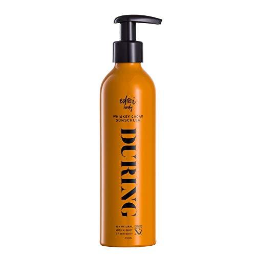 ed&i DURING - SPF 30 Body Sunscreen, Whiskey Cacao Naturally Hydrating Sun Tan Protection Cream, 250ml - BeesActive Australia