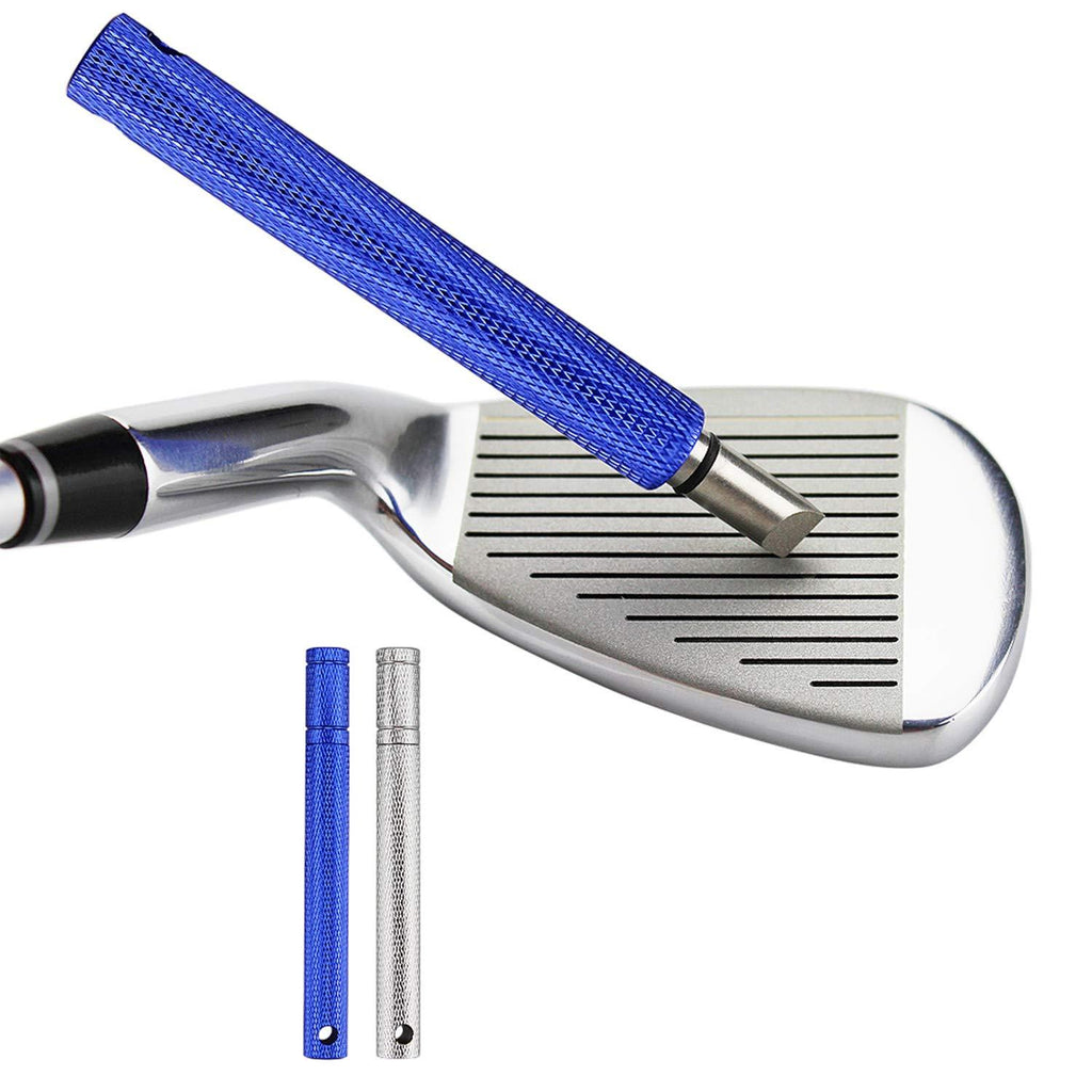 MUZHI Golf Club Groove Sharpener Cleaner, Re-Grooving Tool and Cleaner for Wedges & Irons - Generate Optimal Backspin Blue(1Pack) & Silver(1Pack) - BeesActive Australia