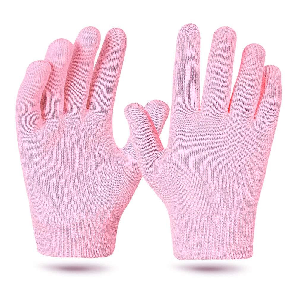 Moisturizing Gloves, Soft Gel Spa Glovers for Repairing and Softening Dry Cracked Hand Skins (Pink) Pink - BeesActive Australia