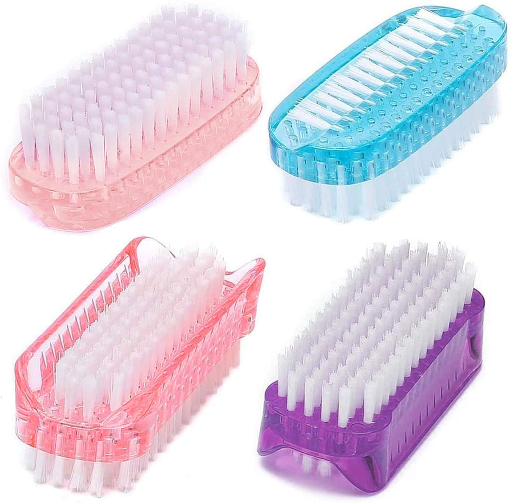 4PCS Nail Brushes for Cleaning,Handle Grip Nail Scrub Finger Brush Soft Stiff Bristles for Toes and Nails Cleaner, Pedicure Brushes for Men and Women - BeesActive Australia