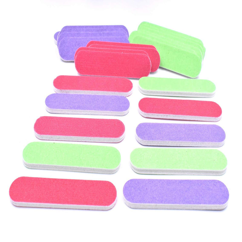 Art&Beauty 30pcs Double Sided Assorted color Mini Nail Buffering Files Emery Boards Nail Art Tools for Home or Professional Usage - BeesActive Australia