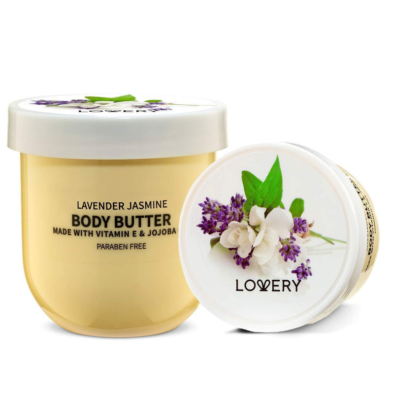 Lovery Whipped Body Butter Scented Body Lotion - Lavender Jasmine Body Butter, for Sensitive, Dry Skin - Hydrating Moisturizer with Pure Shea Butter for Nourishing Essential Body Care - BeesActive Australia