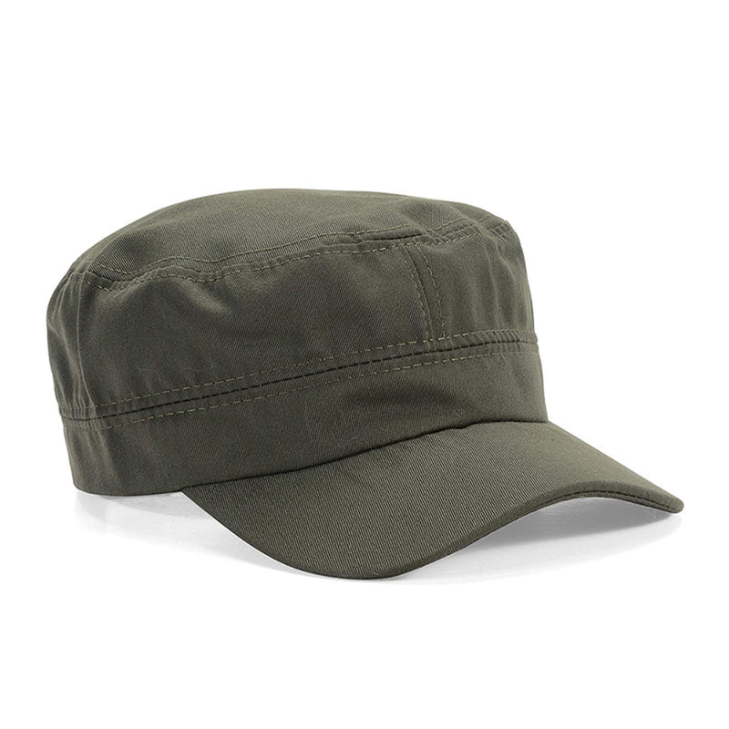 LERTREE Adjustable Unisex Flat Top Twill Classical Baseball Cap Military Hat 22-23.6 in Cadet Cap Green - BeesActive Australia