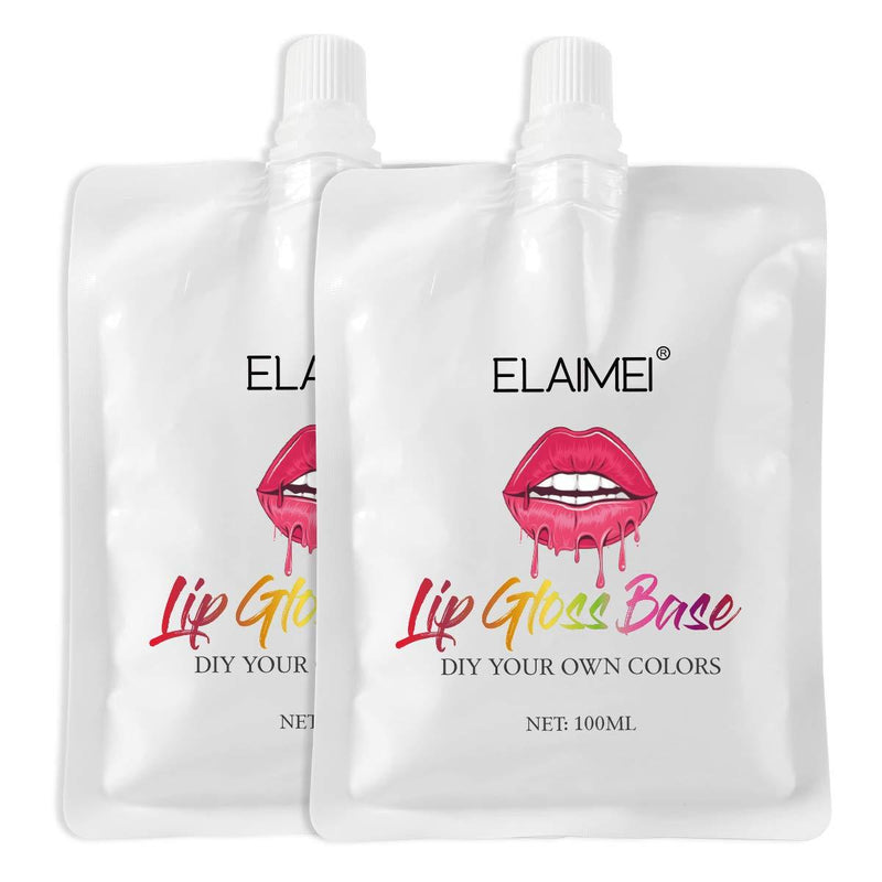 Moisturize Lip Gloss Base, (2PCS) Clear Base Lip Gloss, Lip Gloss Base Oil Material Lip Makeup Primers, Non-Stick Lipstick Primer for DIY Handmade Lip Balms Lip Gloss (200ML) - BeesActive Australia