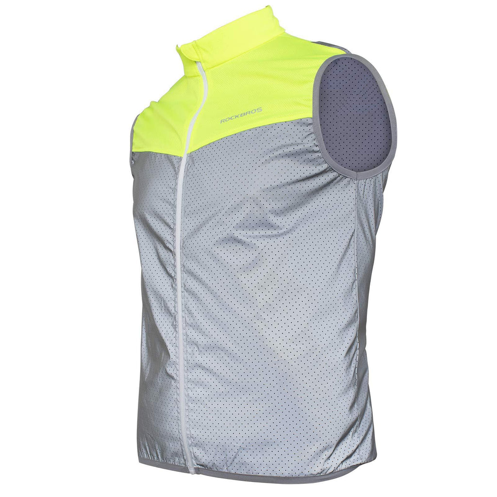 ROCK BROS Reflective Vest for Running Cycling High Visibility Safety Vest for Men Women Breathable Sleeveless Bike Vest Running Vest Gear Asia M= US XS - BeesActive Australia