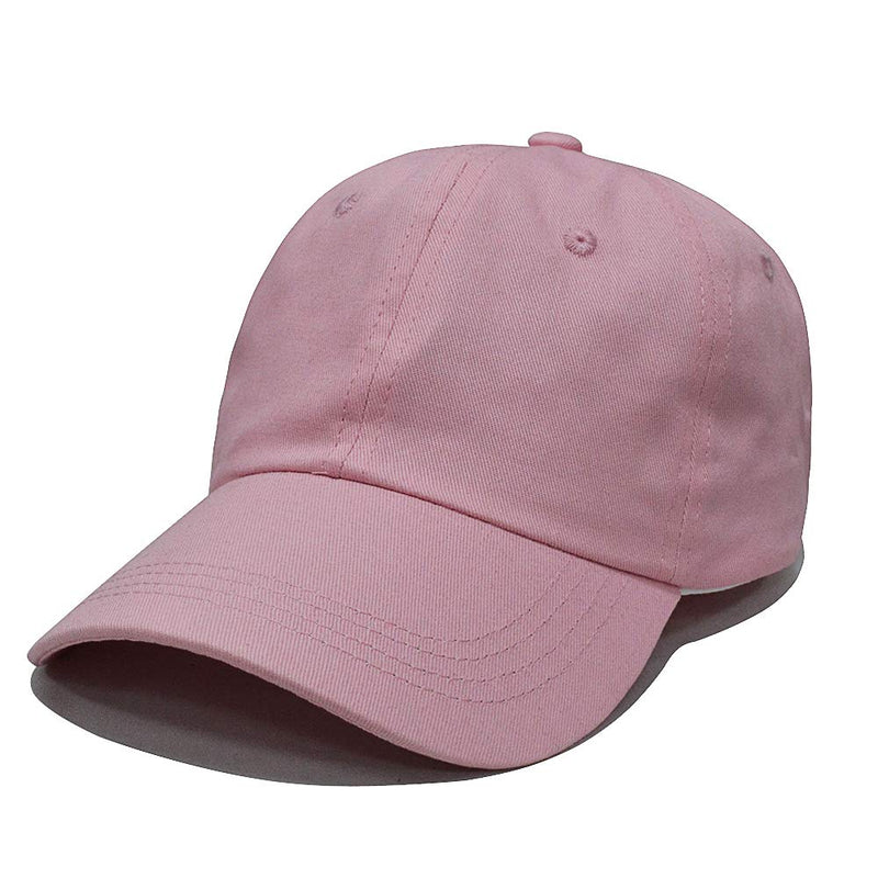 Plain Baseball Cap, 100% Cotton Classic Baseball Hat, Low Profile Plain Adjustable Dad Caps for Men and Women Pink - BeesActive Australia
