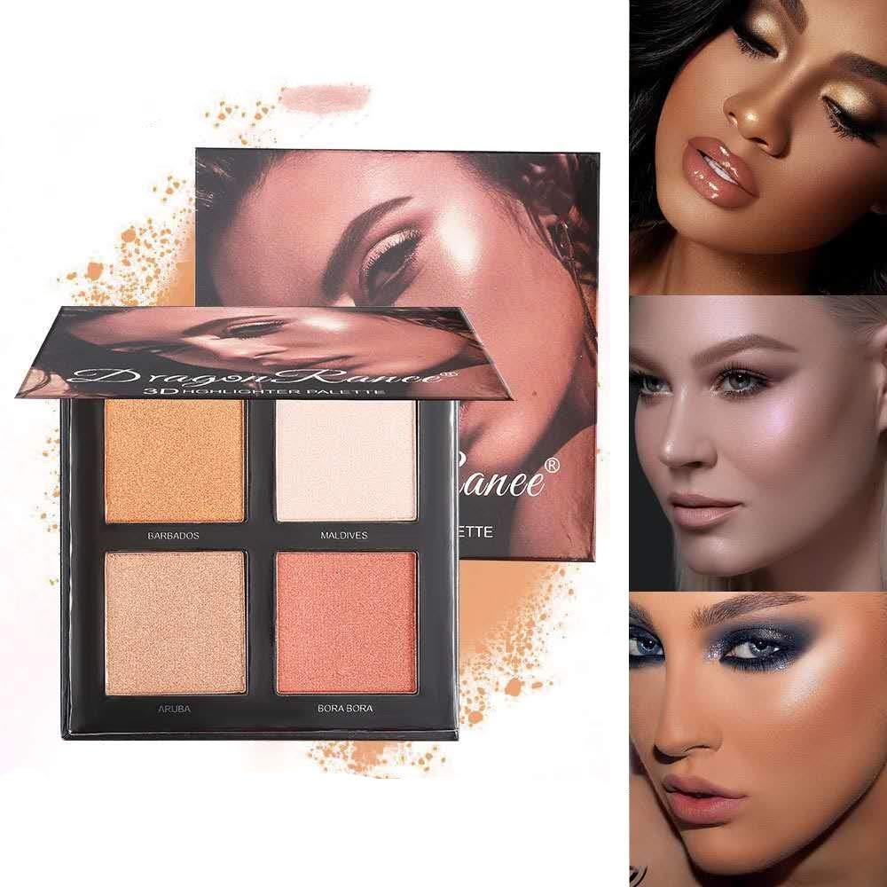High-gloss eyeshadow palette, high-gloss glitter powder, nose shadow, face powder, face brightening and three-dimensional contouring, can be mixed and used, durable waterproof makeup palette - BeesActive Australia
