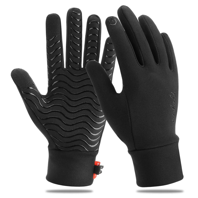 Eadali Winter Gloves Warm Touchscreen Gloves Lightweight Windproof Running Mittens Liners for Driving Training Fitness Exercise Small Black-a - BeesActive Australia