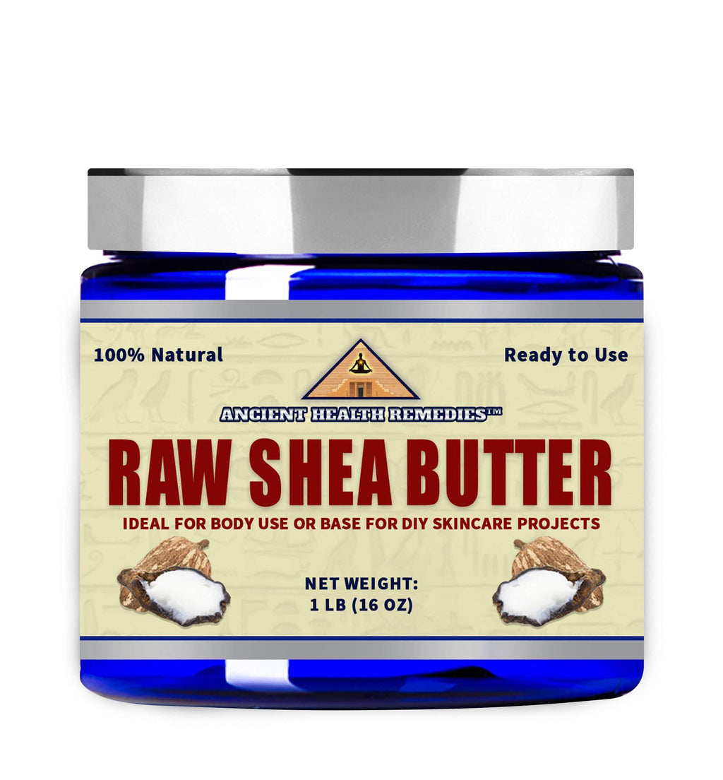 Organic Unrefined Raw AFRICAN IVORY WHITE SHEA BUTTER BLOCKS/JAR Bulk Size Grade A for Anti Aging Dry Skin Base for DIY Body Butter, for Beauty. (Ghana) (1 LB) - BeesActive Australia