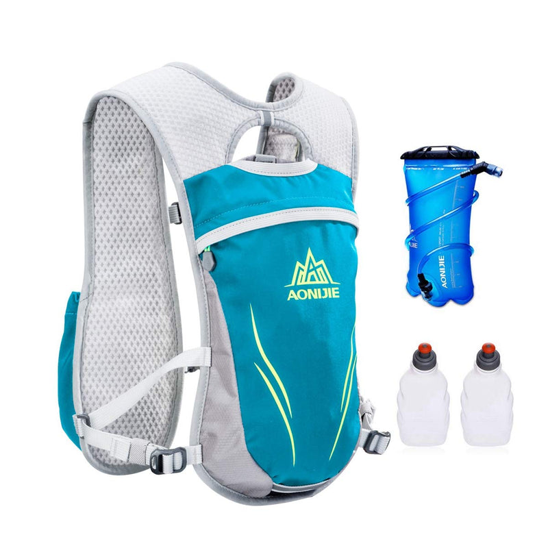 Aonijie Hydration Packs 5.5L Trail Running Vest With 2L Bladder Reservoir Marathoner Hydro Backpack Light Green - BeesActive Australia